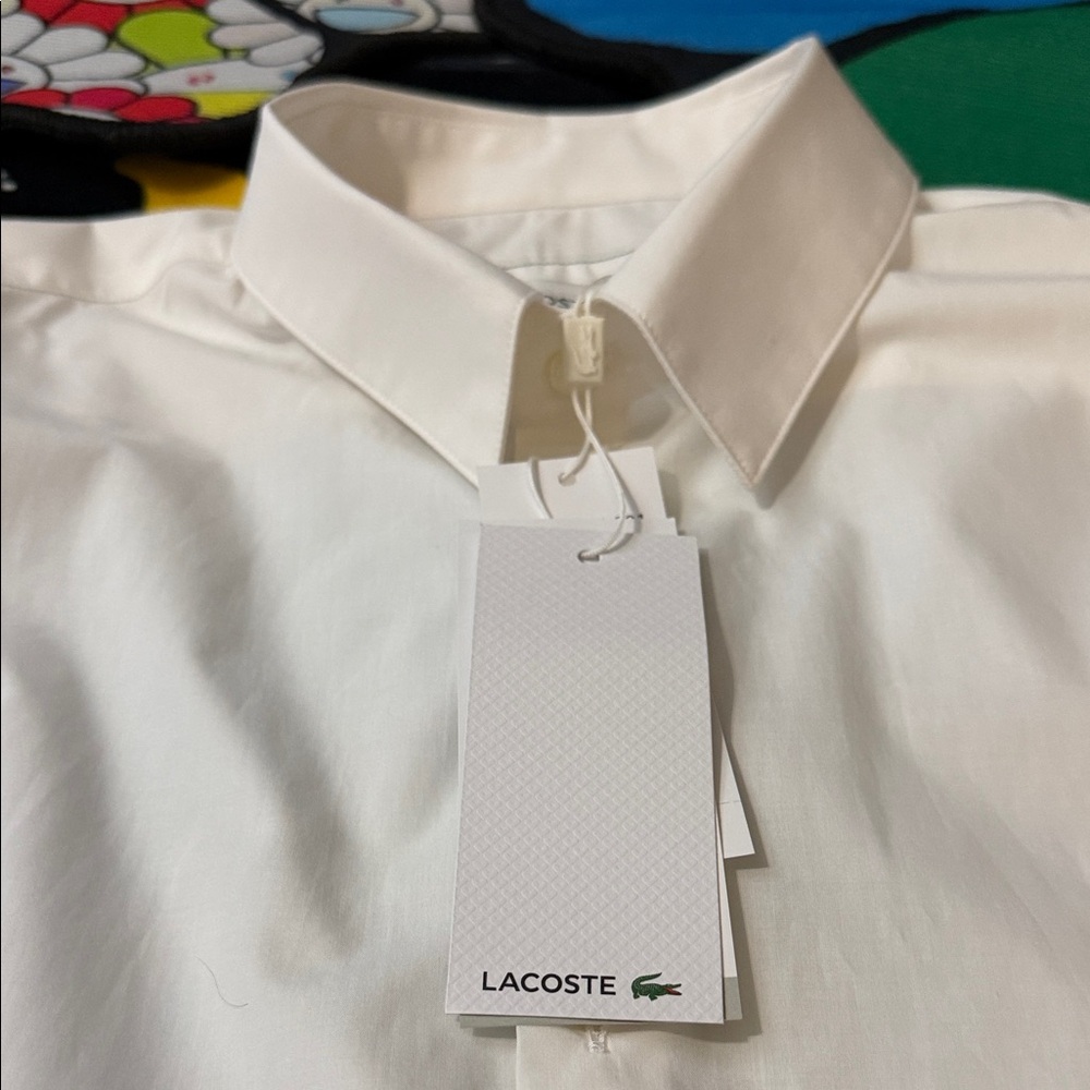 Lacoste Men's Elegant White Dress Shirt - Picture 11 of 13